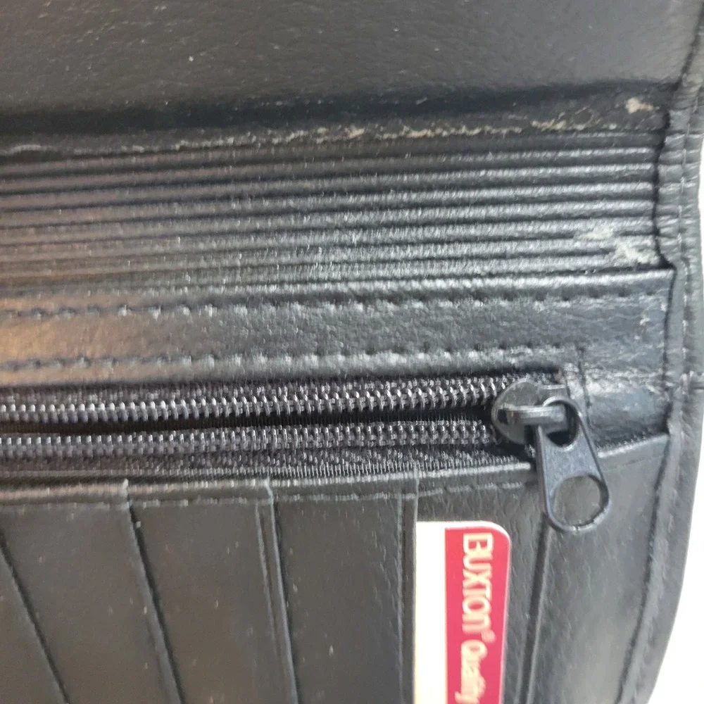 Buxton black leather